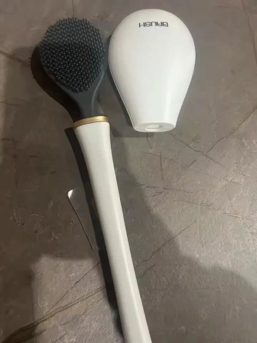 Brosse De Toilette En Silicone - Design Hygiénique À Fixation Murale — photo d'un client 8