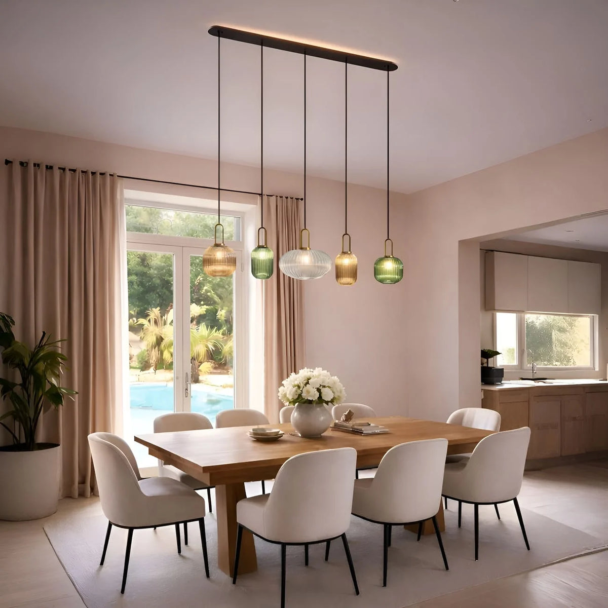 Elegant Vintage Taklampa i Glas — bild 9